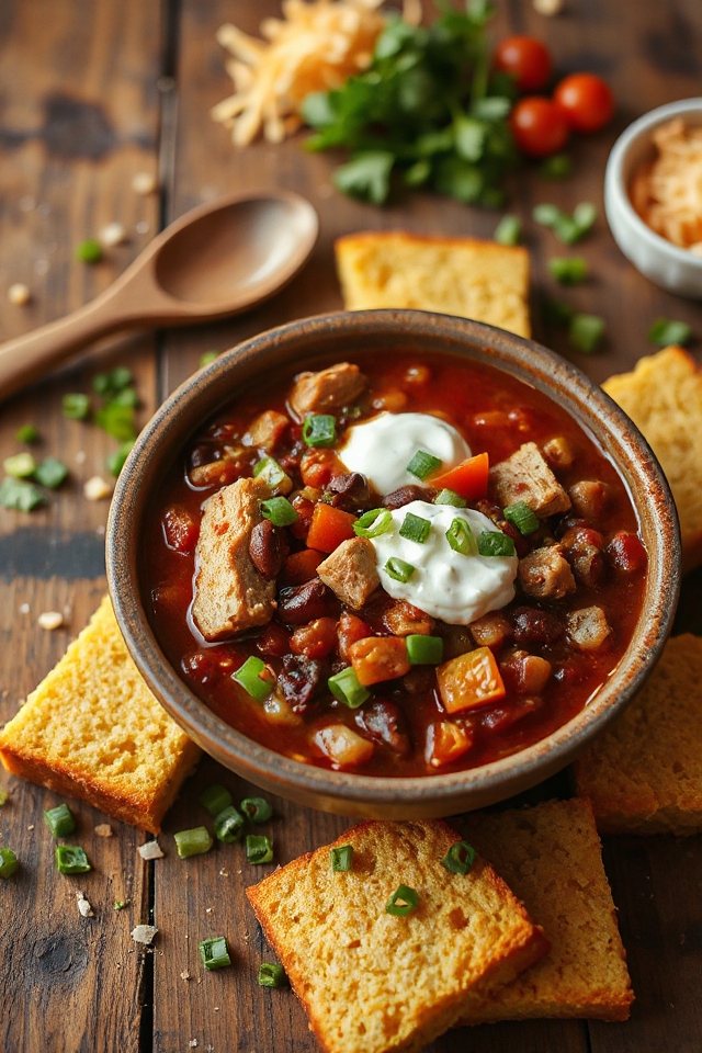 chili cooked in slow cooker
