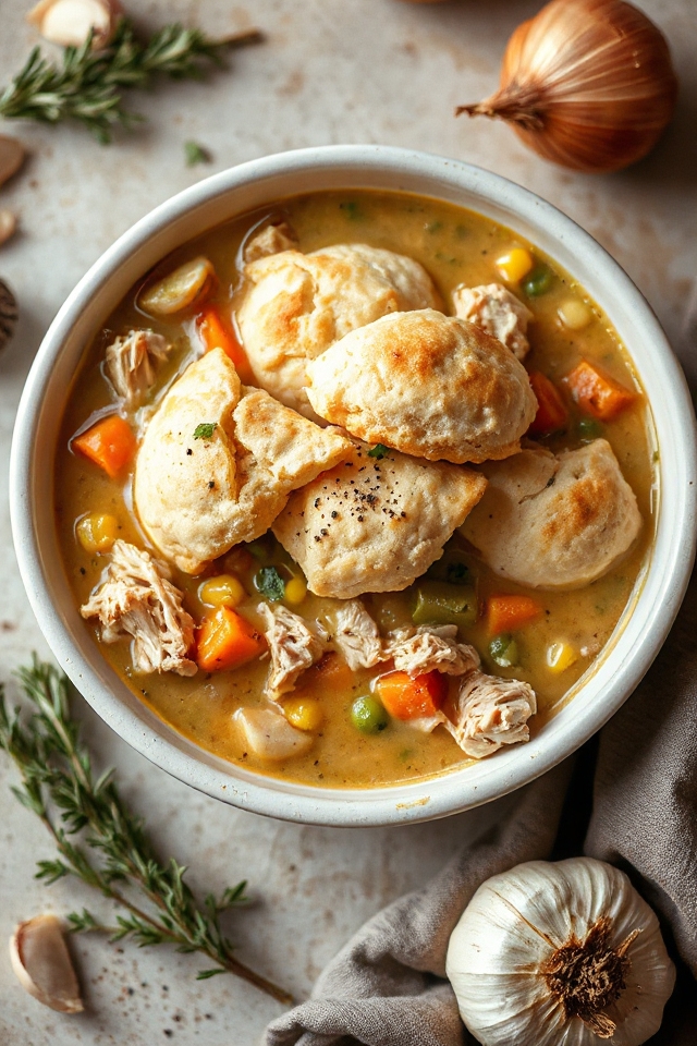 comforting chicken and dumplings