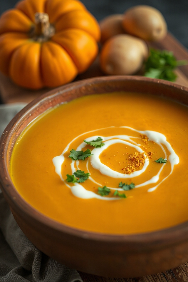 cozy slow cooker pumpkin soup