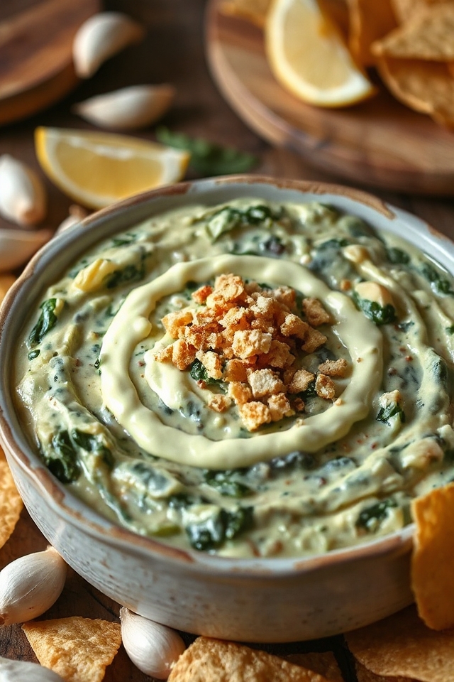 creamy spinach artichoke dip