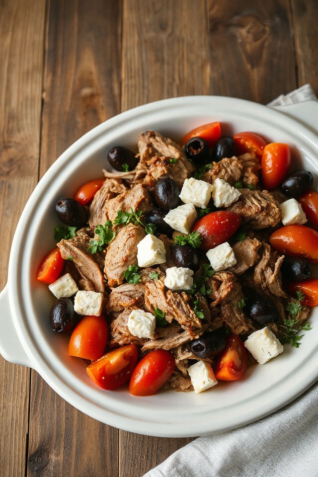 greek pork slow cooked recipe