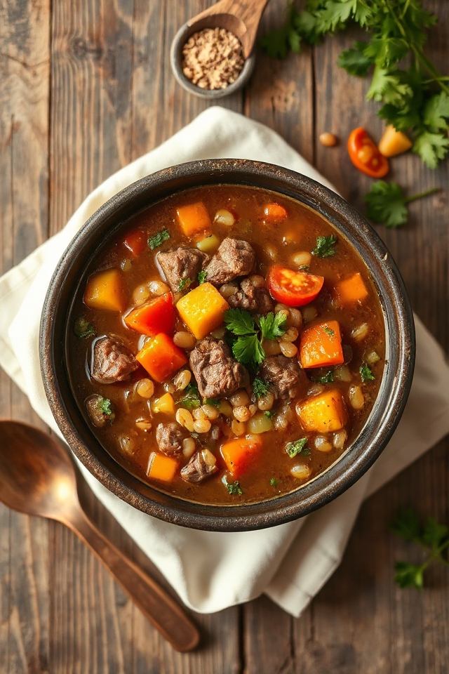 hearty beef barley soup