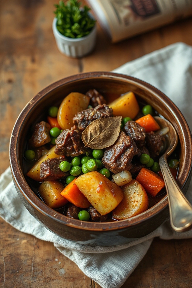 hearty slow cooked beef stew