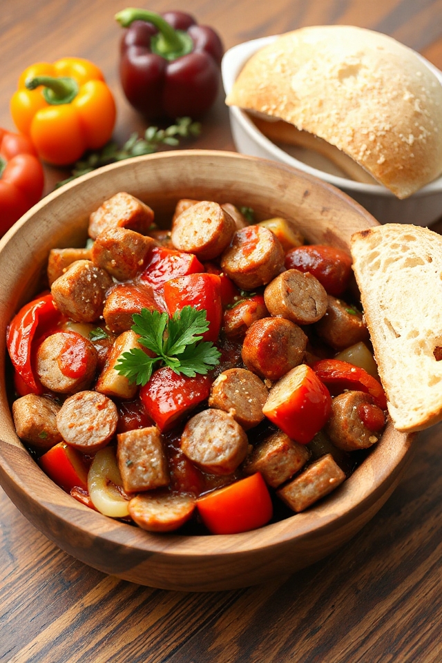 sausage and peppers dish