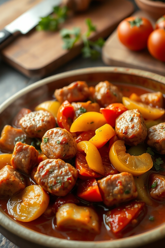 sausage peppers slow cooker