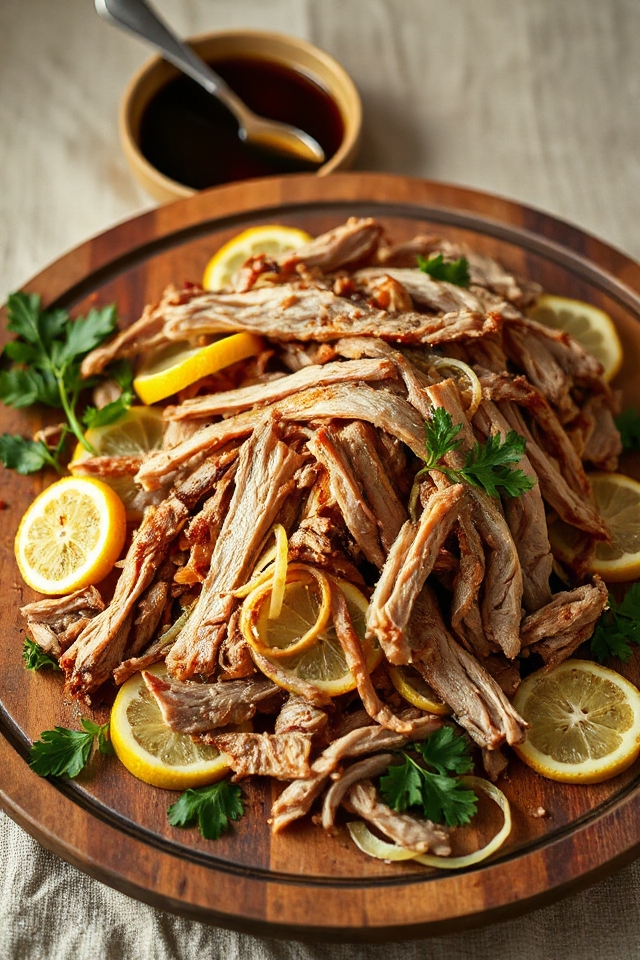 savory slow roasted pork