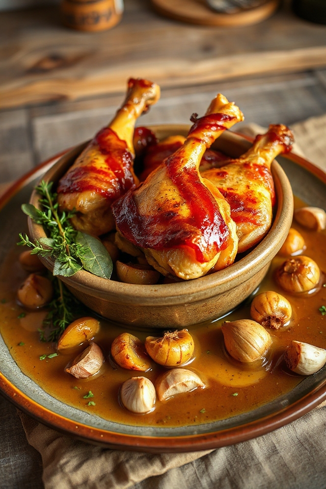 slow braised garlic chicken recipe