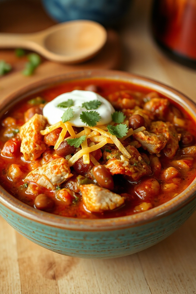 slow cooked chicken chili recipe