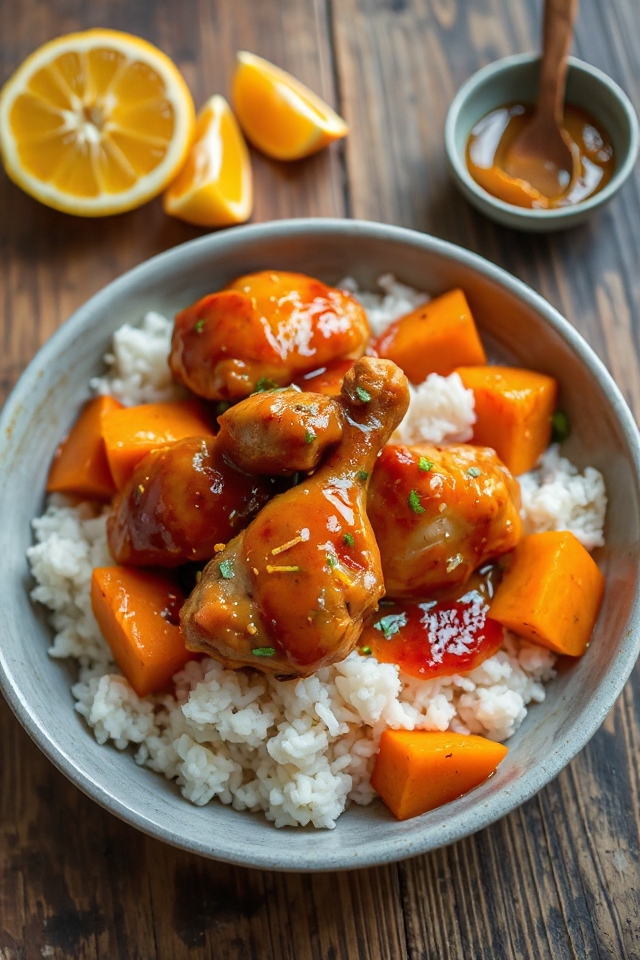 slow cooked citrus flavored chicken