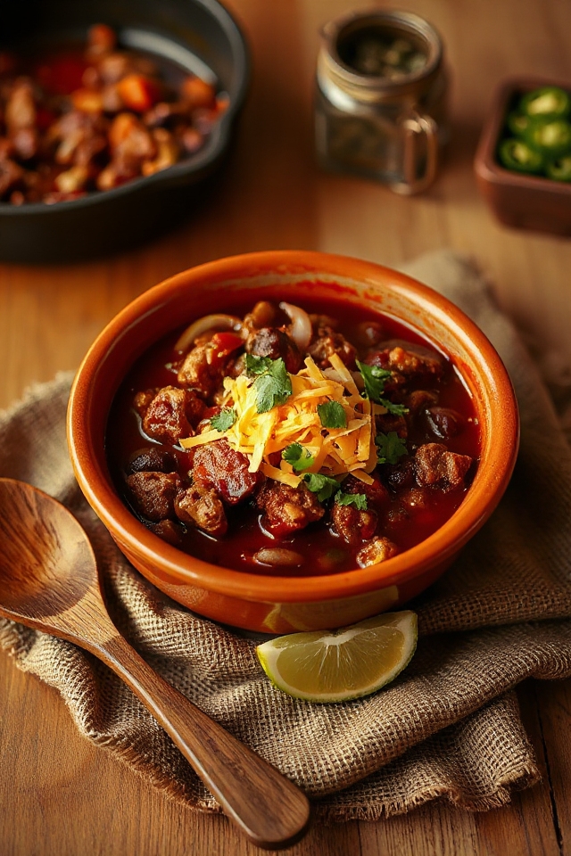 slow cooked flavorful chili recipe