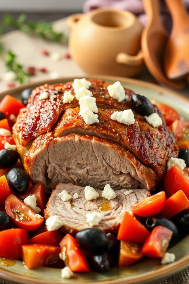 slow cooked greek pork recipe