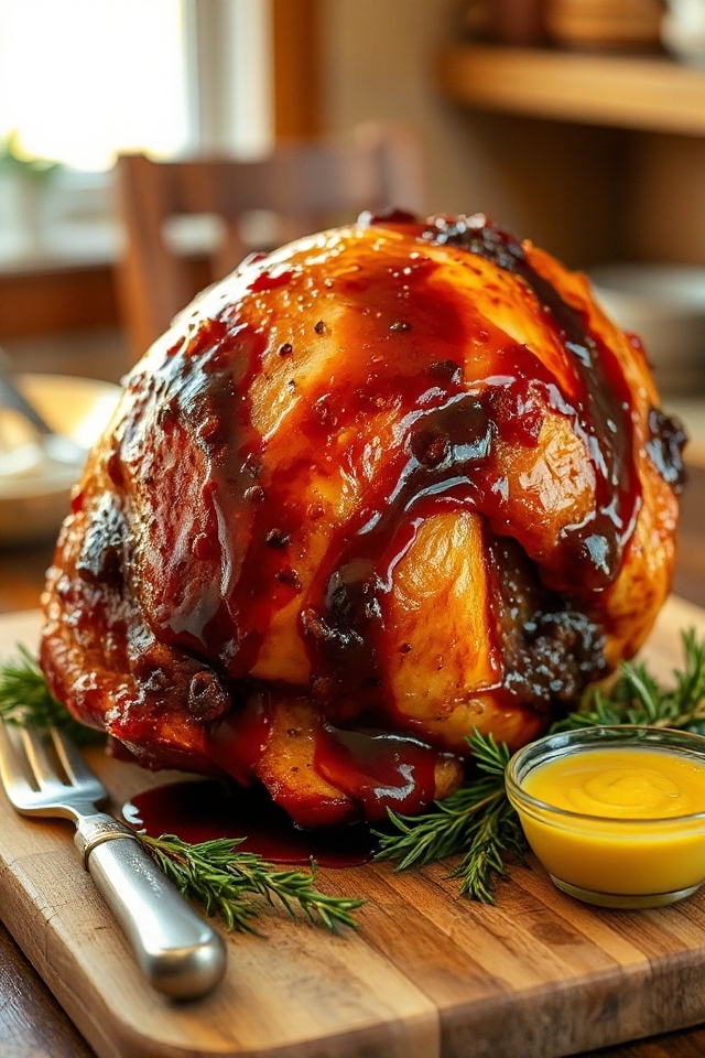 slow cooked ham with cola