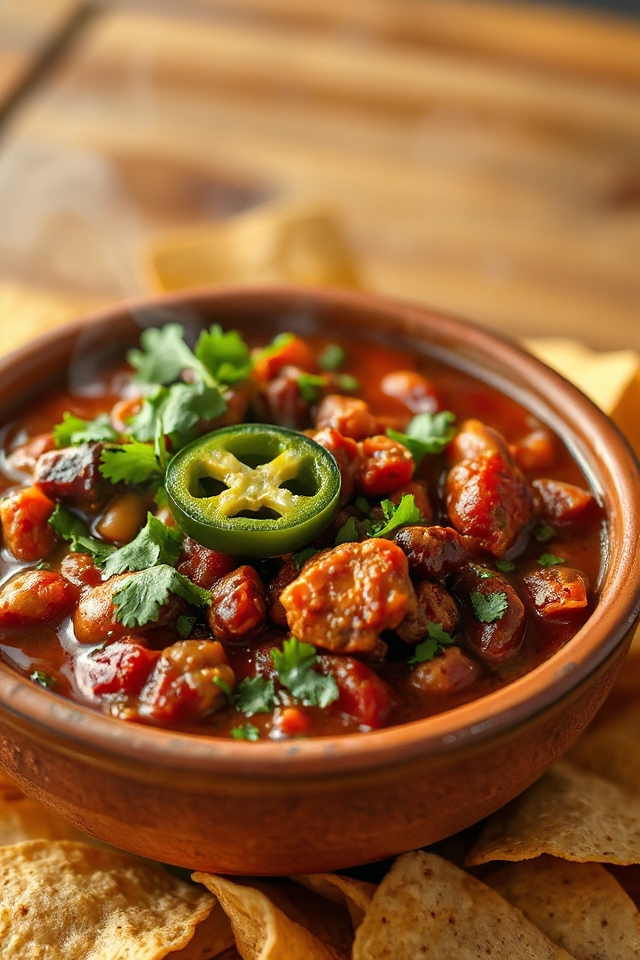 slow cooked hearty texas chili