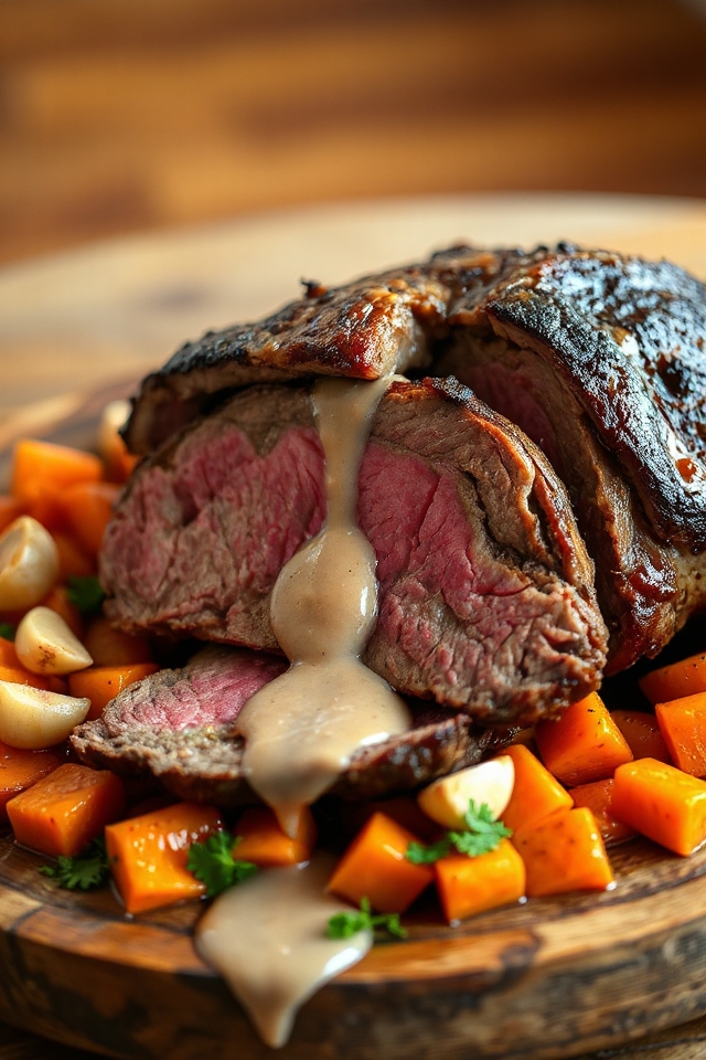 slow cooked savory roast beef