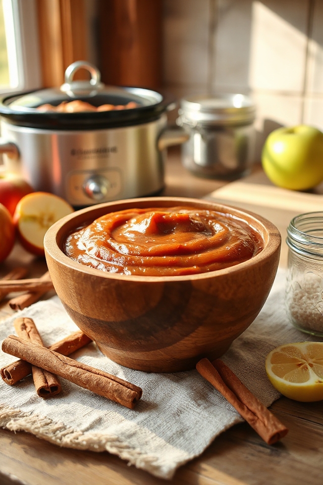 slow cooked spiced apple spread
