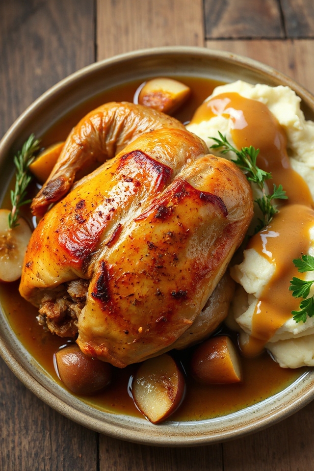slow cooked turkey meal