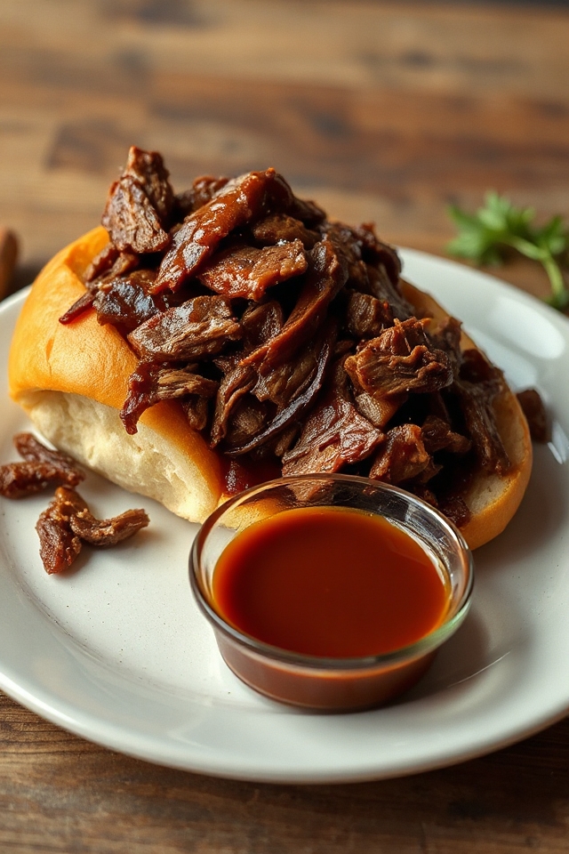 slow cooker beef sandwich