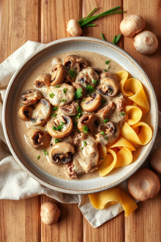 slow cooker beef stroganoff