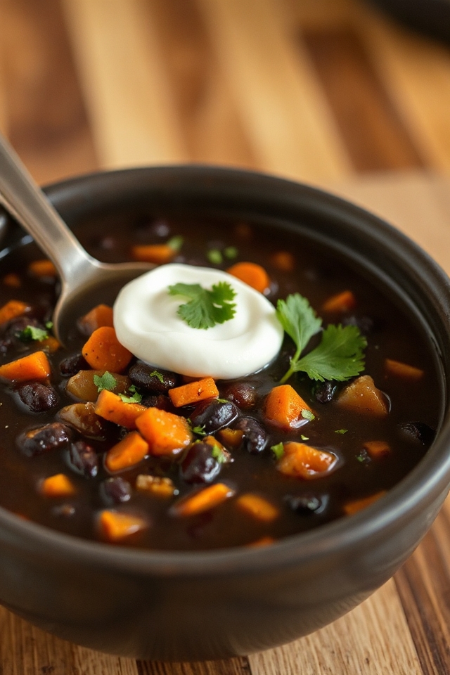 slow cooker black bean soup