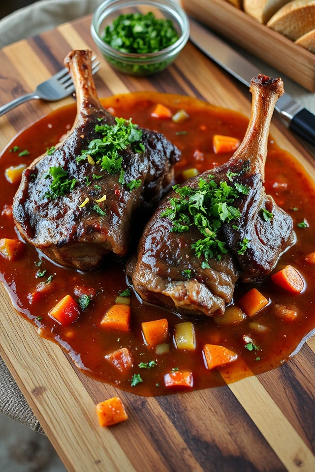 slow cooker braised shanks