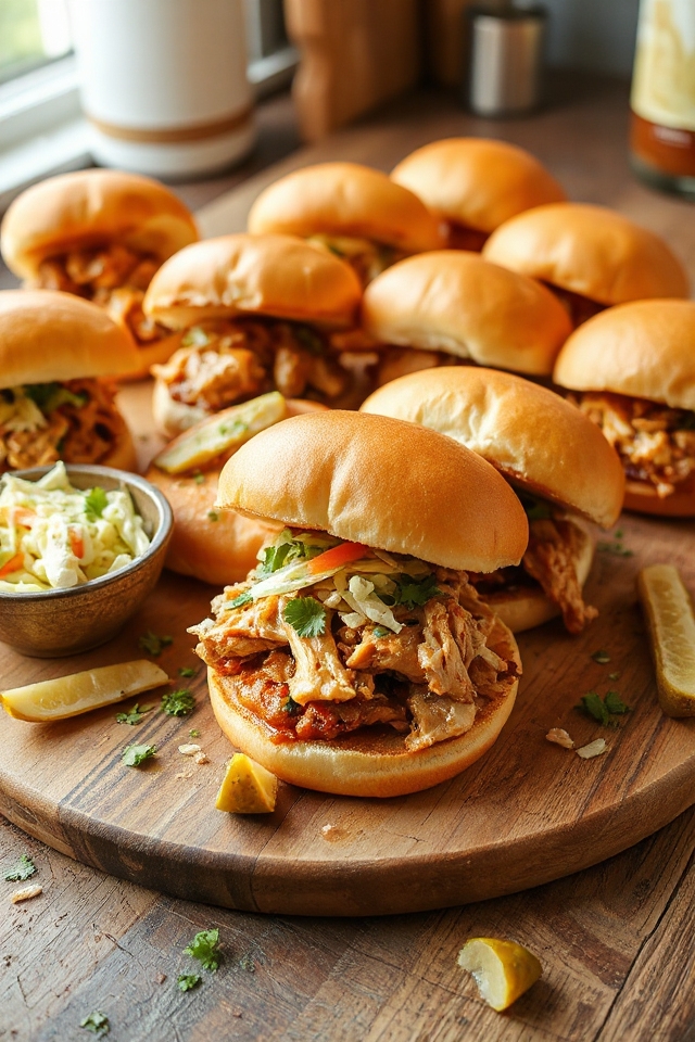slow cooker chicken sandwiches