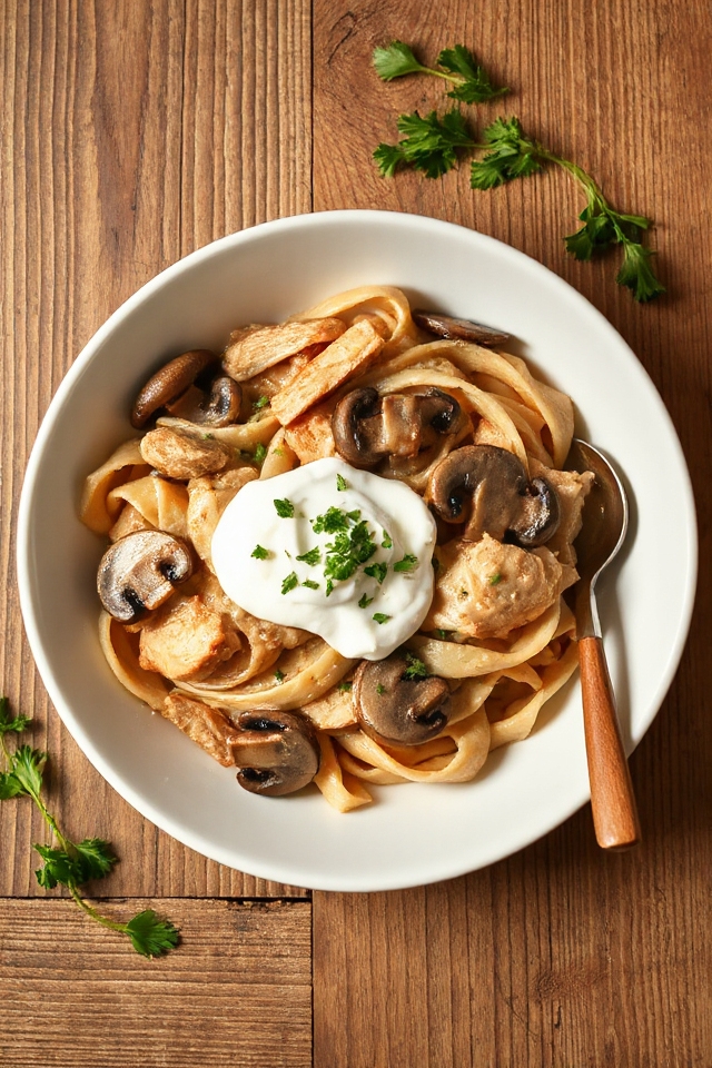 slow cooker chicken stroganoff