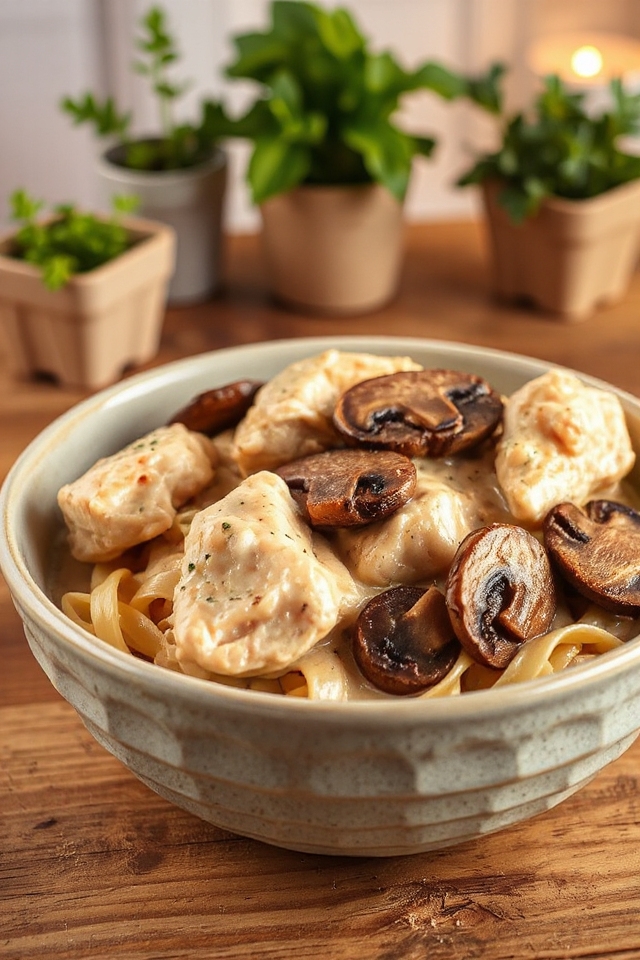 slow cooker chicken stroganoff recipe
