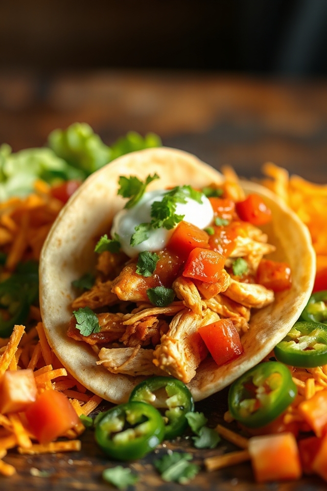slow cooker chicken tacos