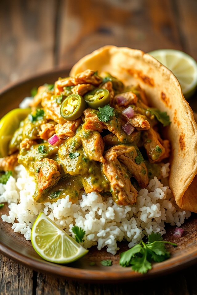 slow cooker chicken verde delight