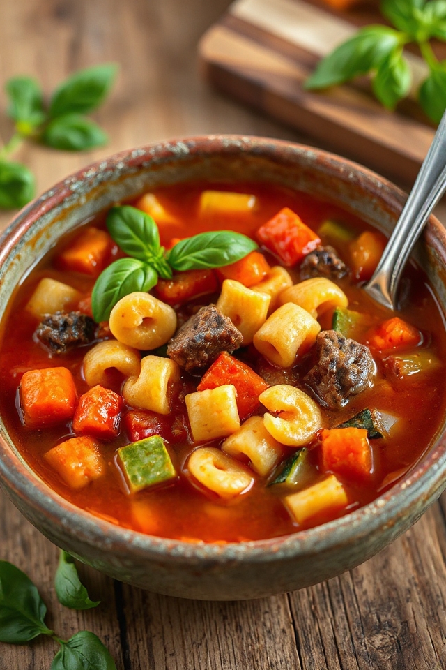 slow cooker minestrone soup