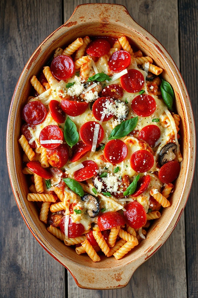slow cooker pizza casserole