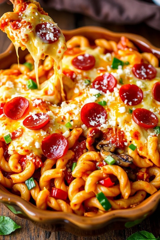 slow cooker pizza casserole recipe