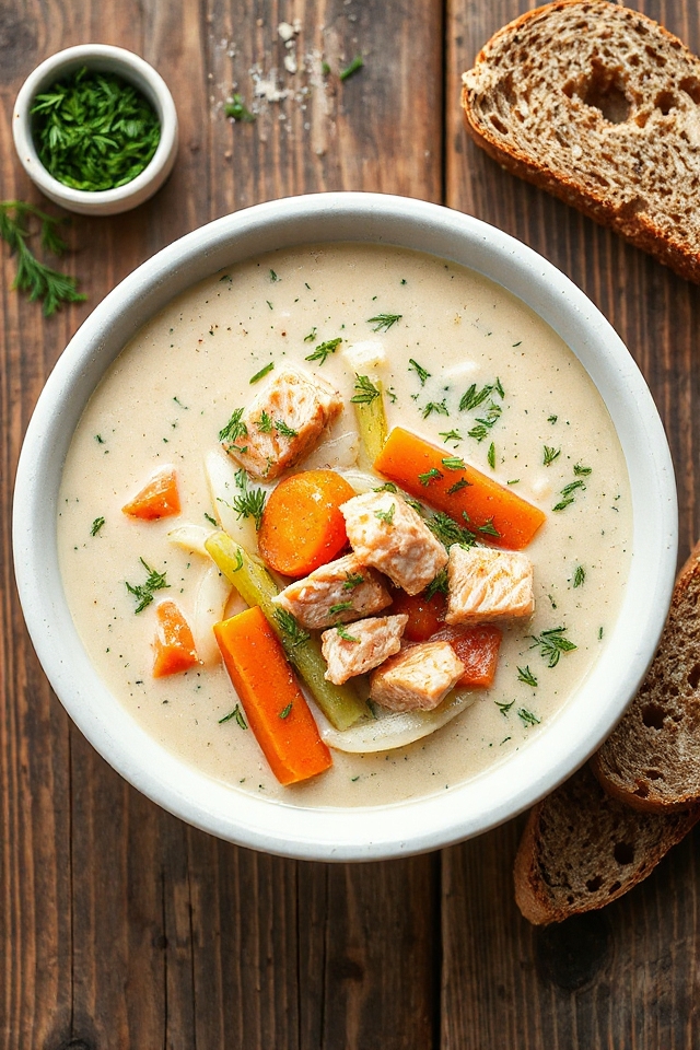 slow cooker salmon chowder