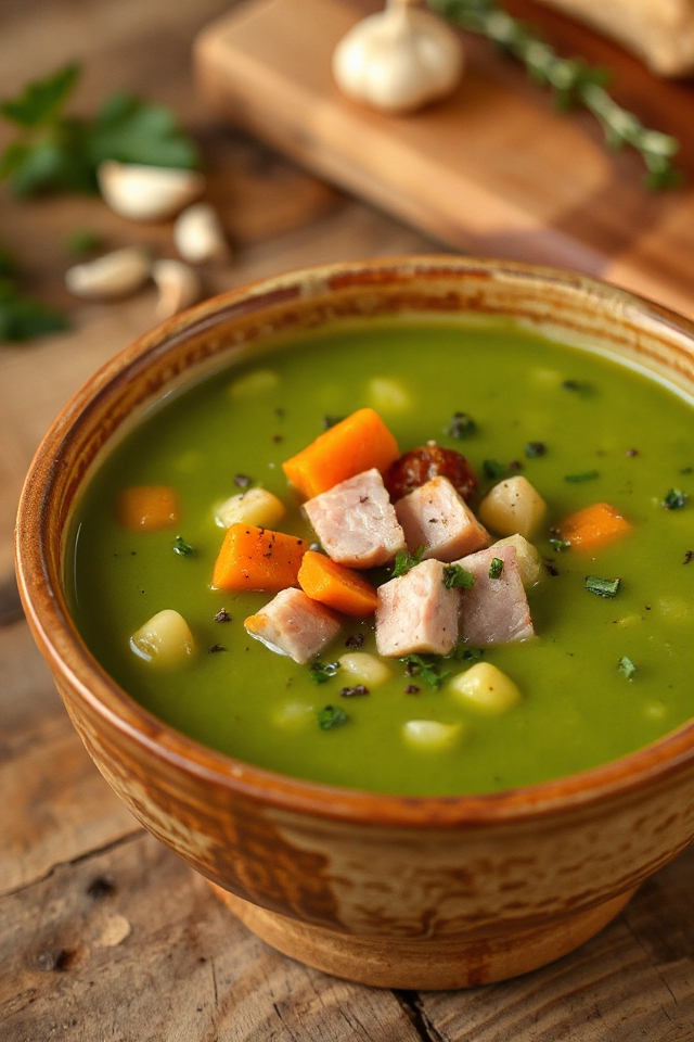 slow cooker split pea soup