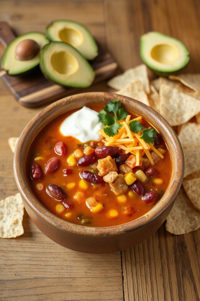 slow cooker taco soup