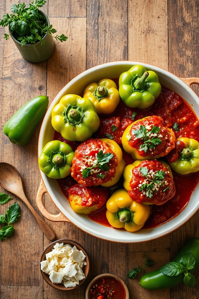stuffed peppers in slow cooker
