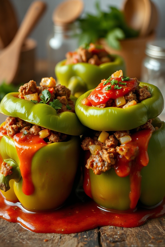 stuffed peppers slow cooker