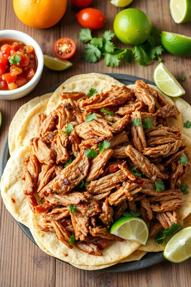 tender slow cooked pork carnitas
