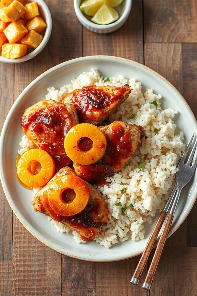 tropical flavorful slow cooked chicken